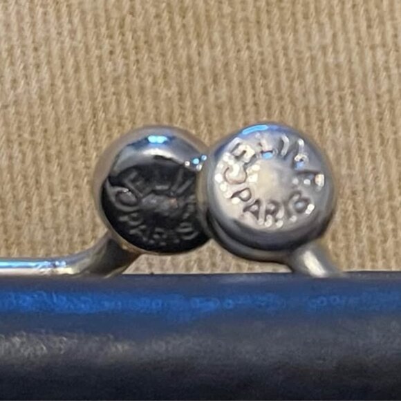 Vintage CÉLINE Wallet Women Black Bi-Fold Kiss Lock in Leather - Picture 4 of 8